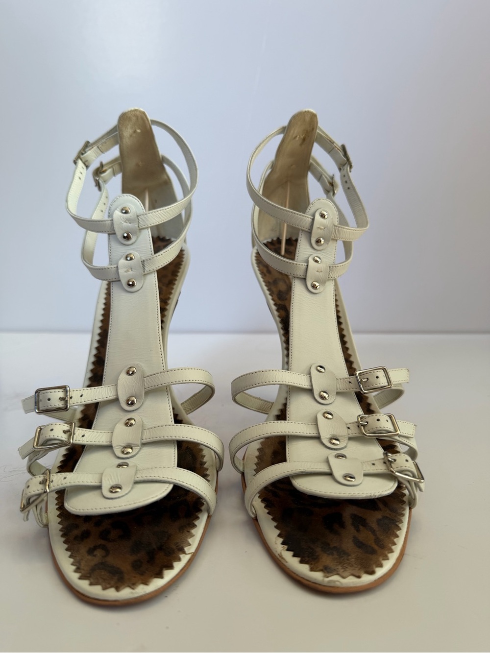 ✨Authentic✨Manolo Blahnik White Multi-Strap Gladiator Sandals - Picture 11 of 13